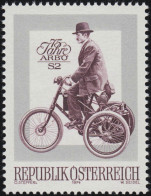 1451 75 Jahre Auto-, Motor- Und Radfahrerbund ARBU, Motordreirad, 2 S,  ** - Unused Stamps