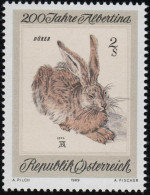 1308 200 Jahre Albertina, Feldhase V. Albrecht Dürer, 2 S, Postfrisch ** - Unused Stamps