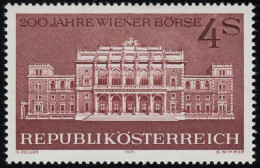 1367 200 J. Wiener Börse, Vorderansicht D. Wiener Börse, 4 S, Postfrisch **  - Ungebraucht