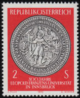 1326 Leopold-Franzens Universität, Ältestes Siegel Uni Innsbruck, 2 S, ** - Ungebraucht