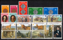 199-217 Guernsey Jahrgang 1980, Postfrisch ** / MNH - Guernesey