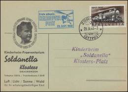 1. Schweizerische Helicopterpost ZÜRICH 23.9.48 Schmuck-Postkarte Soldanella - Sonstige & Ohne Zuordnung