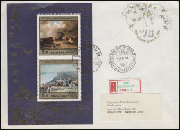 Ungarn Block Flugpost-Salon Airlines 1976 Auf FDC Budapest 19.3.76  - Autres (Air)