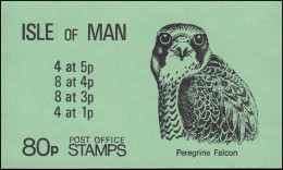 Isle Of Man Markenheftchen 8 Falke, Freimarken Wappen 80 Pence ** Postfrisch - Isola Di Man