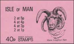 Isle Of Man Markenheftchen 7, Freimarken Wappen 40 Pence 1980, ** Postfrisch - Isle Of Man
