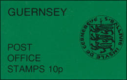 Guernsey Markenheftchen-Verkaufspackung VP 2a Wappen 1979, Rand Links ** - Guernesey