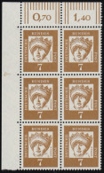 348y DZ Hl. Elisabeth 7 Pf Als Eck-6er O.l. Mit Druckerzeichen 4 Oben, ** - Unused Stamps
