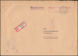 Deutsche Dienstpost Böhmen - Mähren R-Bf. BUDWEIS 27.2.40 Nach STUTTGART - Occupation 1938-45
