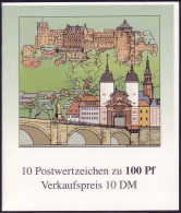 33 MH Heidelberg, HBl. Unten Nicht Durchgezähnt, VS-O Berlin 18.7.96 - 1971-2000