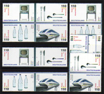 2068-2071 Aus Block 50 Design 1999, 5 ZD + 4 Ezm, Zusammendruck-Set ** - Zusammendrucke