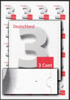 FB 24 Drei Cent, Folienblatt Mit PLF Rotschwarzer Fleck Rechts, Feld 8, ** - Abarten Und Kuriositäten