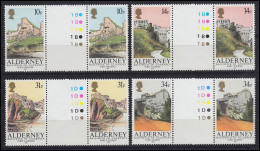 32-36 Guernsey-Alderney Jahrgang 1987 - Zwischenstegpaare, Postfrisch ** / MNH - Alderney