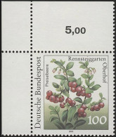 1508 Preiselbeere 100 Pf ** Ecke O.l. - Unused Stamps
