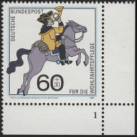 1437 Wohlfahrt Postbeförderung 60+30 Pf ** FN1 - Unused Stamps