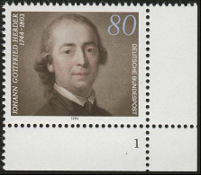 1747 Johann Gottfried Herder ** FN1 - Unused Stamps