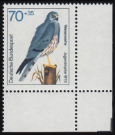 757 Jugend Greifvögel 70+35 Pf Wiesenweihe ** Ecke U.r. - Unused Stamps