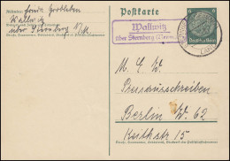 Landpost Wallwitz über STERNBERG (NEUMARK) LAND 12.5.36, Postkarte Nach Berlin - Lettres & Documents