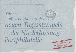 Neuer Tagesstempel NL Postphilatelie Frankfurt 1997, Block 39 Dokumenta Kassel - Otros & Sin Clasificación