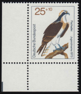 754 Jugend Greifvögel 25+10 Pf Fischadler** Ecke U.l. - Unused Stamps