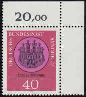 752 Synode Würzburg ** Ecke O.r. - Unused Stamps