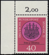 752 Synode Würzburg ** Ecke O.l. - Unused Stamps