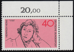 750 Heinrich Heine ** Ecke O.r. - Ungebraucht