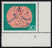 760 Meteorologische Zusammenarbeit Wetterkarte ** FN2 - Unused Stamps