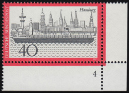 761 Fremdenverkehr Hamburg 40 Pf ** FN4 - Unused Stamps
