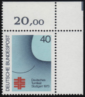 763 Turnfest ** Ecke O.r. - Unused Stamps