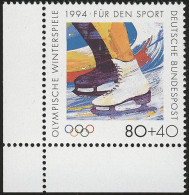 1717 Eiskunstlauf 80+40 Pf ** Ecke U.l. - Unused Stamps