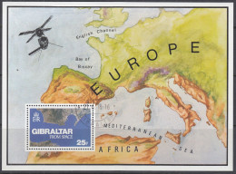 GIBRALTAR Block 5, Gestempelt, Gibraltar Aus Dem Weltraum Fotografiert 1978 - Gibraltar