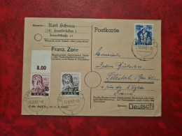 Lettre / Carte   1947 SAARBRUKEN TIMBRES SAAR  FRANZ. ZONE - Other & Unclassified