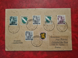 Lettre / Carte   1947 SAARBRUKEN TIMBRES SAAR  ET ZONE FRANCAISE - Autres & Non Classés