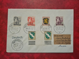 Lettre / Carte   1947 SAARBRUKEN TIMBRES SAAR  ET ZONE FRANCAISE - Autres & Non Classés