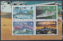 GIBRALTAR  Block 19, Postfrisch **, Kriegschiffe Im 2. Weltkrieg, 1994 - Gibraltar