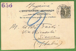 Ad0935 - GREECE - Postal History - Picture Postal STATIONERY CARD - Athens 1902 - Entiers Postaux