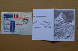Anden Expedition Signed A. Tellinger + Printed Photo And Team Signatures Mountaineering Escalade Alpinisme - Sportifs