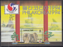 GIBRALTAR  Block 20, Postfrisch **, PHILAKOREA '94, Pekinese, 1994 - Gibraltar