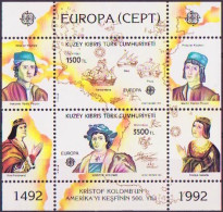 Chypre Turque - Cyprus - Zypern Bloc Feuillet 1992 Y&T N°BF10 - Michel N°B10 *** - EUROPA - Unused Stamps