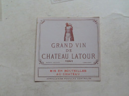 (Pauillac, Médoc - Etiquette Ancienne - Grand Cru) -  Grand Vin De CHATEAU LATOUR 1941.........voir Scans - Rode Wijn