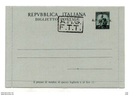 TriesteA -B.P. Lire10 Democratica N.B1 Soprastampa Mano A B-nuova - Stamped Stationery