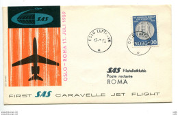 Primo Volo SAS Oslo-Roma Del 17/7/59 - Luftpost