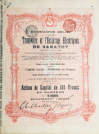 1907: Tramways Et L'Eclairage Electriques De Saratov - Bahnwesen & Tramways