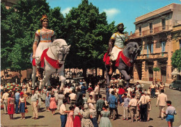 ITALIE - Messina - Carisme - Mata Et Grifone - Animé - Statues - Promenade Des Géants - Carte Postale Ancienne - Siracusa