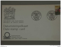 Zuid Afrika South Africa Afrique Du Sud RSA Roodepoort 1977 Datumstempelkaart Date-stamp Card Carte Cachet - Briefmarkenausstellungen