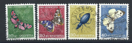 Suisse N°582/85 Obl (FU) 1956 - Insectes Et Papillons - Gebruikt