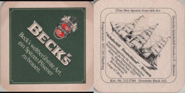 5005606 Bierdeckel Quadratisch - Becks - Beer Mats