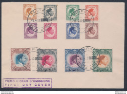 1952, Regno Unito Della Libia , Effigi Del Re Idriss , 12 Valori , Serie Complet - Autres & Non Classés