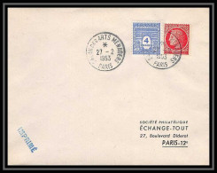 3719 France Lettre (cover) Salon Des Arts Ménagers 27/2/1953 Paris Arc De Triomphe - 1944-45 Triumphbogen