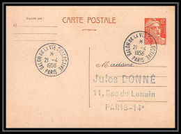 3762 France Entier Postal Stationery Carte N°J5 C GANDON 12f L1 Salon De La Vie Collective 21/4/1956 - Cartes Postales Types Et TSC (avant 1995)